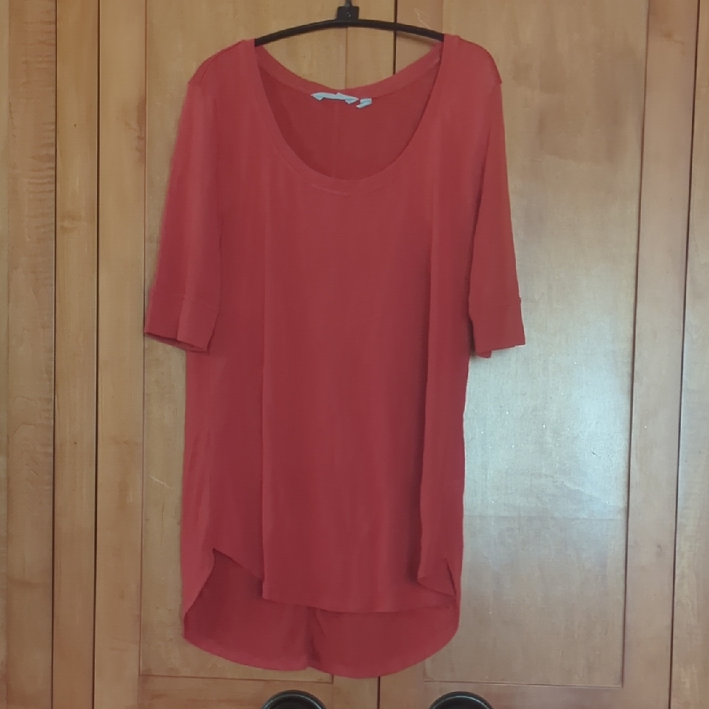 Athleta Women's Scoop Neck Orange Tunic Top Medium